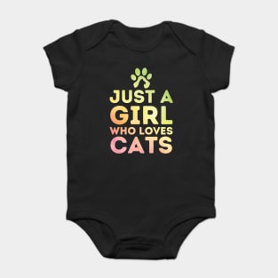 Just a Girl Who Loves Cat Baby Bodysuit